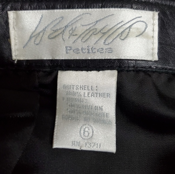 Lord & Taylor Black 100% Leather Skirt Size 6P - Picture 3 of 3